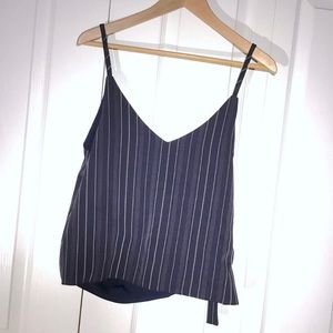 Navy pinstripe tank - Size M
